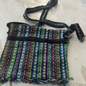 Multicolor Striped Crossbody Bag